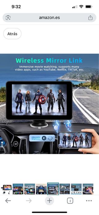 GPS Carplay Navegación Espejo Retrovisor