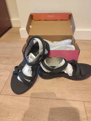Chanclas Skechers Negras Mujer Talla 40