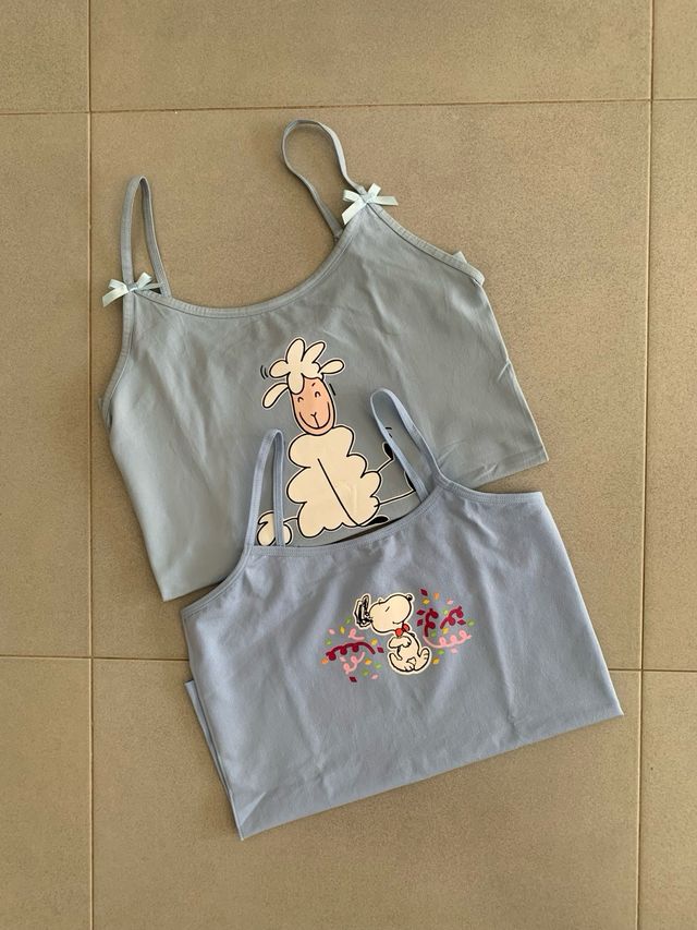 Lote 2 tops Benetton tacto seda