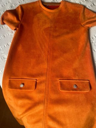 Vestido Zara Naranja Bolsillos
