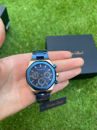 Reloj Walter Bach Azul y Dorado Original