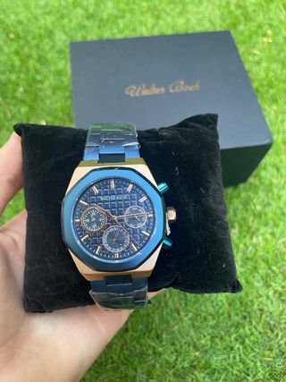 Reloj Walter Bach Azul y Dorado Original