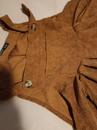 Mono de pana marrón nuevo