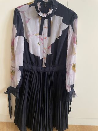Vestido Ted Baker Talla 1 Negro Floral