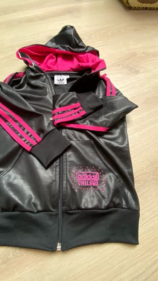 Chaqueta Adidas Chile 62 Talla S Negra y Rosa