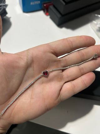 Pulsera Thomas Sabo Plata Corazón Rojo