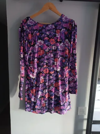 Vestido estampado flores Pull&Bear Talla L