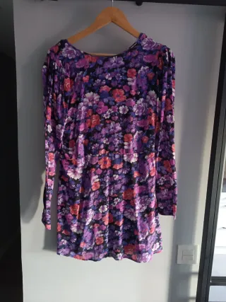 Vestido estampado flores Pull&Bear Talla L