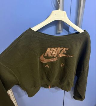 Felpa corta Nike Air oro verde