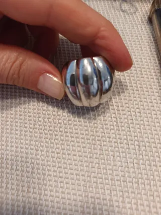 Anillo Fossil Plateado ajustable 16 mm