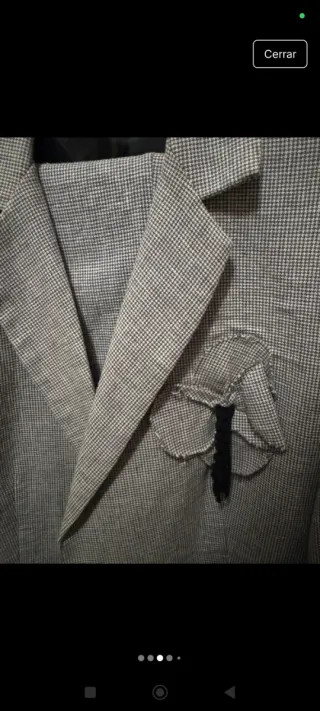 Traje chaqueta y pantalón gris