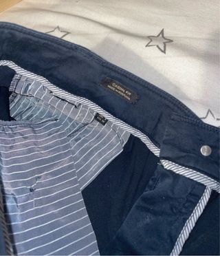 Pantalón Massimo Dutti recto azul