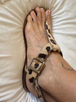 Sandalias Animal Print Hebilla