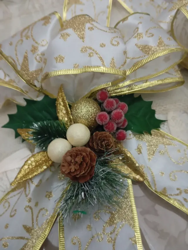 Fuori porta natalizio doppio dorato