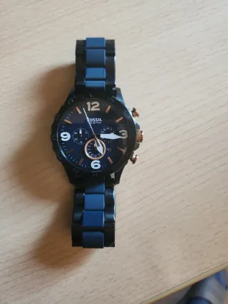 Reloj Fossil Cronógrafo Negro y Azul