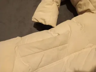 Plumífero blanco mujer capucha extraíble talla XXL