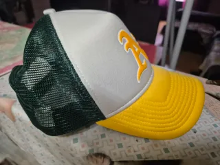 Gorra Oakland béisbol verde y amarilla