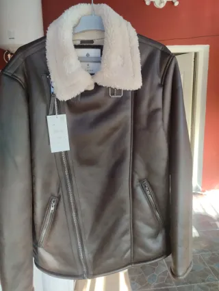Chaqueta hombre borrego marrón, 2 talla L y M