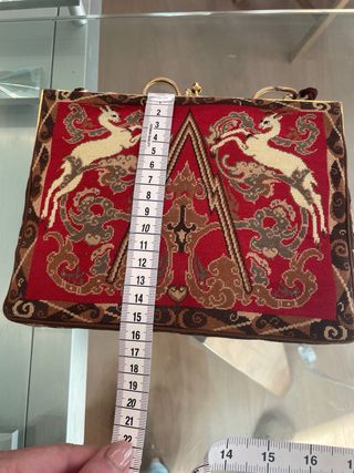 Bolso de mano fiesta bordado , vintage
