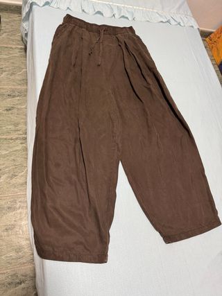 Pantalón ancho marrón chocolate 