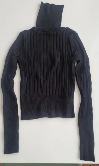 Jersey Zara cuello alto negro Talla S