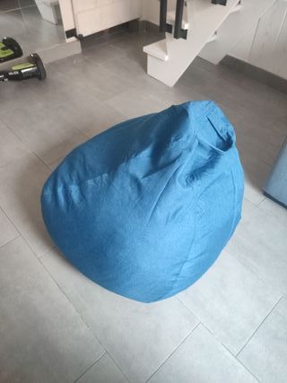 Poltrona sacco blu per bambini