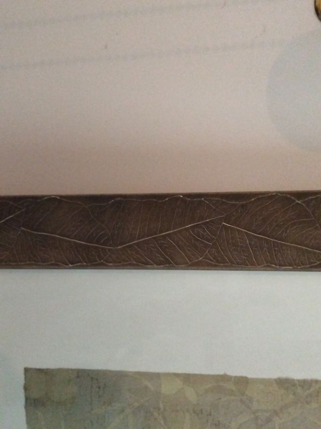 Cuadro decorativo hojas marrones y verdes