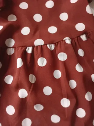 Camisa mujer lunares marrón