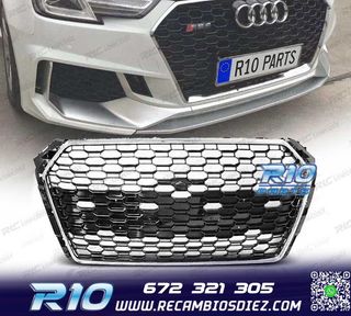 PARRILLA AUDI A4 B9 15-19 LOOK RS4 CROMADO NEGRO PDC