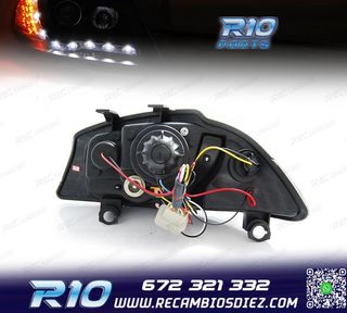 FAROS SEAT IBIZA 6L 02-08 LUZ DIURNA Y INTERMITENTE LED FOND