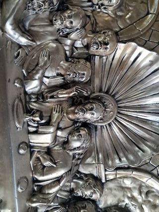 Cuadro La Última Cena en relieve latón