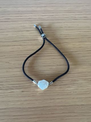 Pulsera Swarovski Negra y Plateada