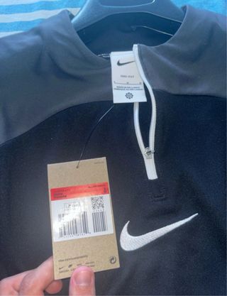 Maglia Sportiva Nike Mezza Zip Grigio/Nero