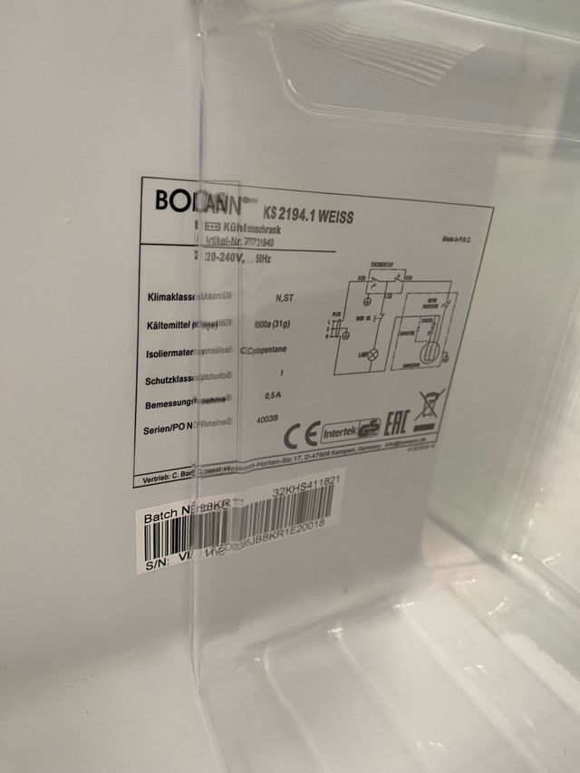 Frigorífico Bomann Blanco