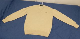 Jersey Fred Perry Beige V-Neck