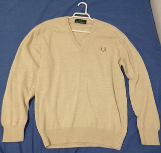 Jersey Fred Perry Beige V-Neck