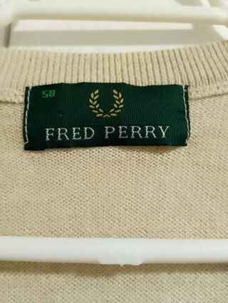 Jersey Fred Perry Beige V-Neck