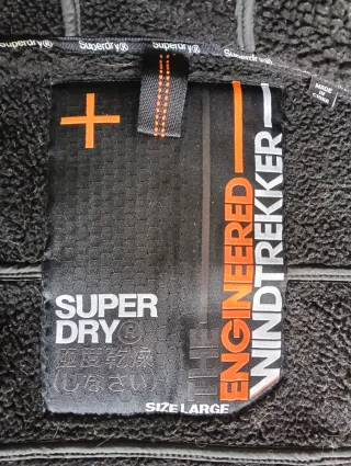 Superdry Giubbotto con Cappuccio Grigio Tg. L