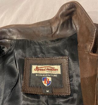 Chaqueta de cuero vintage marrón Talla M