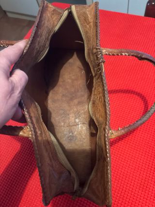 Borsa in pelle naturale marrone 