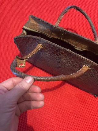 Borsa in pelle naturale marrone 