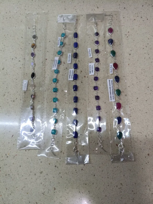 PULSERAS PLATA MINERALES