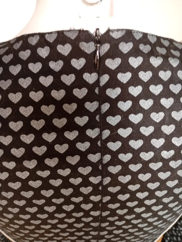 Vestido Almatrichi Corazones Negro Talla M