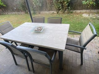 Mesa y 6 Sillas Exterior