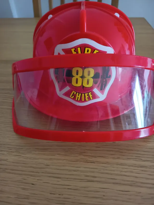Casco bombero infantil con visera