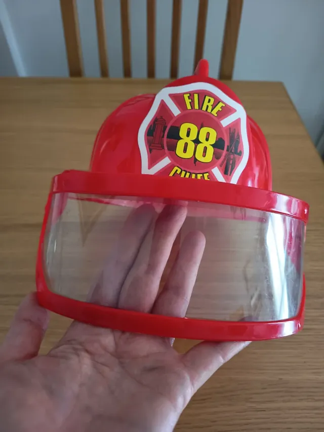 Casco bombero infantil con visera