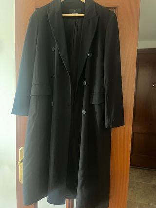 Blazer Stradivarius Negro Doble Botonadura