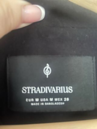 Blazer Stradivarius Negro Doble Botonadura