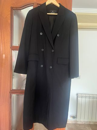 Blazer Stradivarius Negro Doble Botonadura