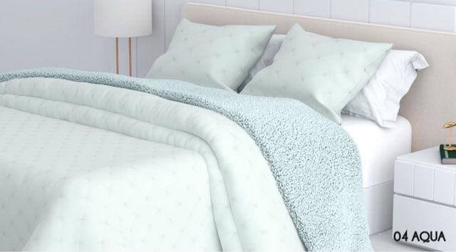 Edredón sherpa Diane aguamarina